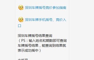 深圳小汽车摇号结果查询(查询深圳小车摇号结果查询)
