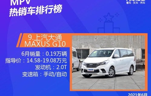 2021家用mpv排行榜前十名(家用mpv性价比排行)