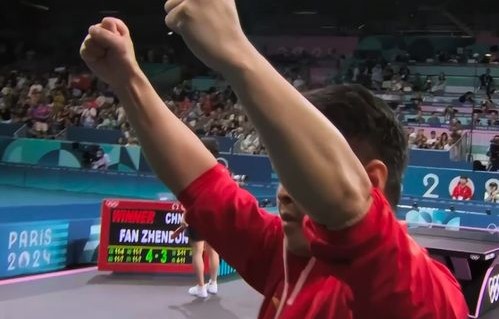 张本智和的胜利之舞，赢球后的摇头庆祝