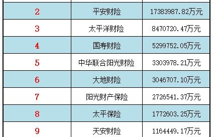 车险公司排名(最大的车险公司排名)