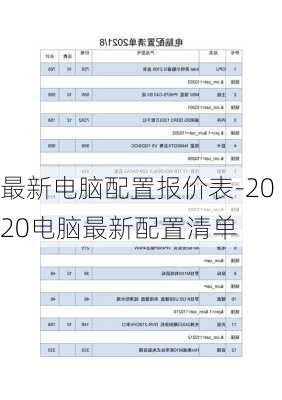 计算机配置清单及价格(计算机配置清单及价格6000)